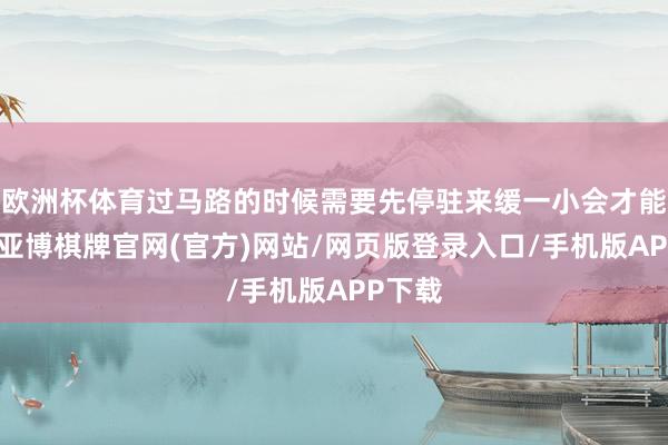 欧洲杯体育过马路的时候需要先停驻来缓一小会才能睁开-亚博棋牌官网(官方)网站/网页版登录入口/手机版APP下载